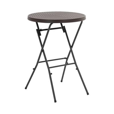 Opvouwbare tafel - 79 x 79 x 110 cm - 75 kg - binnen/buiten - zwart