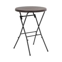 Opvouwbare tafel - 79 x 79 x 110 cm - 75 kg - binnen/buiten - zwart