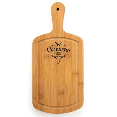 Snijplank Quid Carnivoro Bruin Hout Staal 35 x 16 x 2 cm