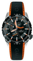 Jacques Lemans horlogeband 1-1584 Leder Zwart 24mm + zwart stiksel