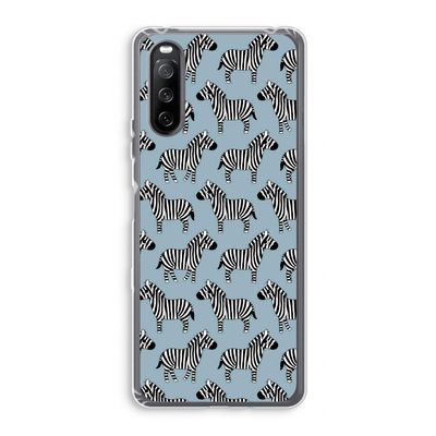 Zebra: Sony Xperia 10 III Transparant Hoesje