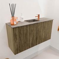 Toiletmeubel Mondiaz Joya Dlux | 80 cm | Meubelkleur Dusk | Faye wastafel Oza Wasbak Midden | 1 kraangat
