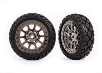 Traxxas - Tires & wheels assembled tracer 2.2" black chrome wheels (TRX-2479T)