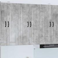 Keukenkast met plank Beton Grijs 60 x 31 x 100 cm Bewerkt hout