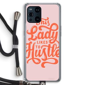 Hustle Lady: Oppo Find X3 Pro Transparant Hoesje met koord