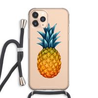Grote ananas: iPhone 11 Pro Max Transparant Hoesje met koord