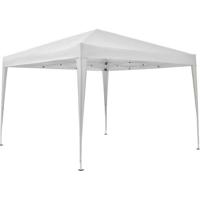 Opvouwbaar tuinpaviljoen - Wit frame en ecrukleurig dak - 3 x 3 m - Inclusief draagtas