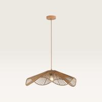 Hanglamp Avanta maronne l - Bruine lamp van gevlochten papieren koord - Zonder lichtbron en voor binnen