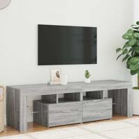Tv-meubel met LED-verlichting 140x36,5x40 cm grijs sonoma eiken