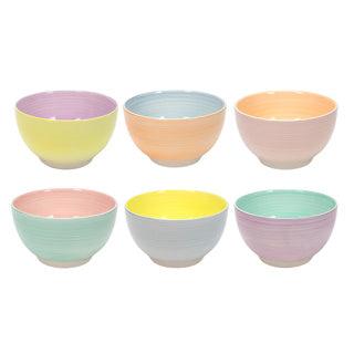 Schaal Ø14cm 2-tone pastel, 6 assorti