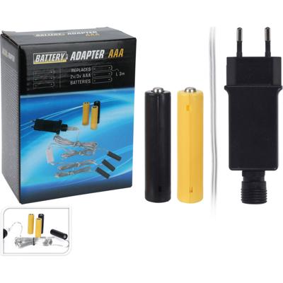 Batterij adapter -?voor 3 apparaten met 4x AAA batterijbehuizingen?- batterij eliminator