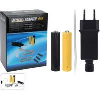 Batterij adapter -?voor 3 apparaten met 4x AAA batterijbehuizingen?- batterij eliminator