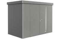 Biohort Metalen tuinhuis Neo - Dubbele deur - Kwartsgrijs - 1C (292x180 cm)- Plat dak- Metaal- Biohort