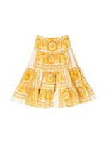 Versace Kids jupe à imprimé baroque - Jaune