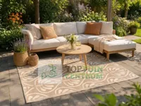 Buitenkleed 120x180cm creme/bruin