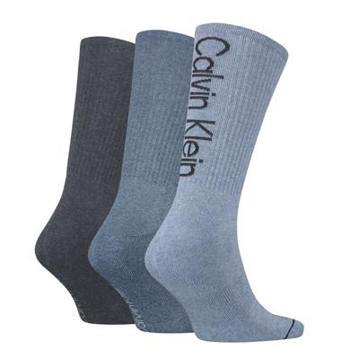 Calvin Klein Heren Sokken Athleisure 3-pack Denim Melange-One Size (40-46)