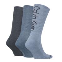 Calvin Klein Heren Sokken Athleisure 3-pack Denim Melange-One Size (40-46)