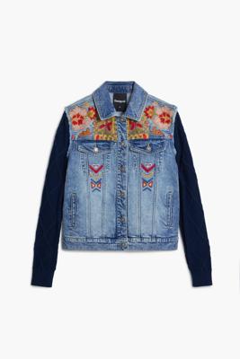 Truckerjack gecombineerd met borduursels - BLUE - S