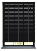 Sunwood PVC jaloezie met ladderband - zwart