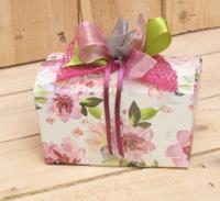 Bonbon doosjes - Chocolade doosje - Rozen LAAG transparante banderol - 24 stuks