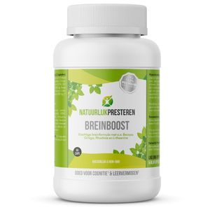 Breinboost - natuurlijk nootropic supplement - bacopa monnieri, rhodiola rosea, l-theanine, NALT, B-vitaminen - 60 caps