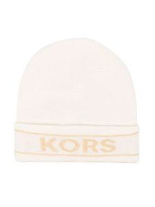 Michael Kors Kids bonnet à logo en intarsia - Tons neutres