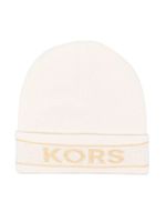 Michael Kors Kids bonnet à logo en intarsia - Tons neutres