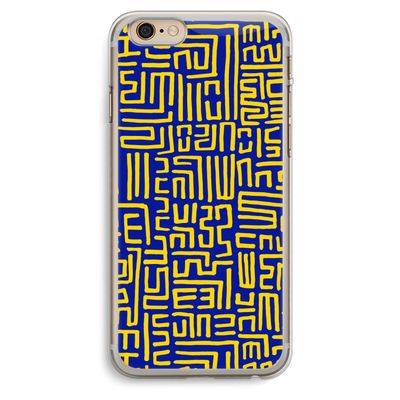 Majorelle Blue Print: iPhone 6 Plus / 6S Plus Transparant Hoesje