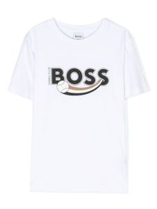 BOSS Kidswear t-shirt en coton à logo imprimé - Blanc