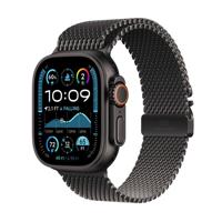 Apple Watch Ultra 2 GPS + Cellular 49mm Titanium Case met Titanium Milanese Loop - L Smartwatch Zwart