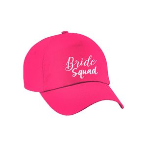 1x Bride Squad sierlijk vrijgezellen petje roze dames - Verkleedhoofddeksels