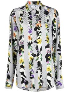 Off-White chemise à fleurs - Gris