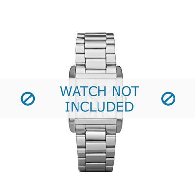 Armani horlogeband AR-5704 Staal Zilver 16mm