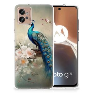 TPU Hoesje voor Motorola Moto G32 Vintage Pauwen