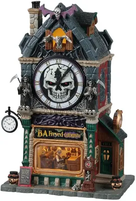 Lemax b.a. freyed clocksmith, b/o led verlicht huisje Spooky Town 2022