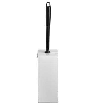 Toiletborstelset quartzline rvs wit