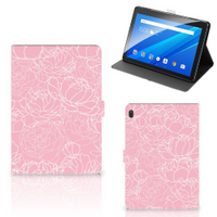 Lenovo Tab E10 Tablet Cover White Flowers - thumbnail