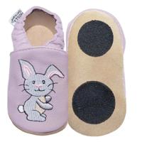 Hobea babyslofjes extra antislip Hase pastell lila-24-25
