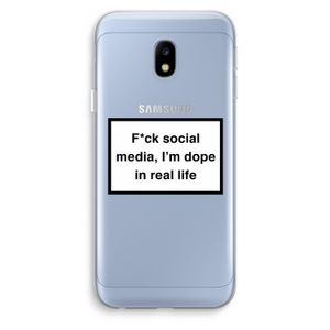 I'm dope: Samsung Galaxy J3 (2017) Transparant Hoesje