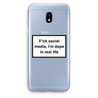 I'm dope: Samsung Galaxy J3 (2017) Transparant Hoesje