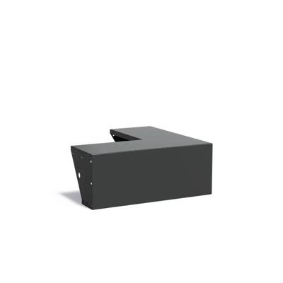 Keerwand + zitrand aluminium 100 x 100 x 40 cm buitenhoek