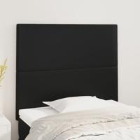 Hoofdborden 2 st 100x5x78/88 cm kunstleer zwart