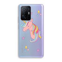 Roze eenhoorn: Xiaomi 11T Transparant Hoesje