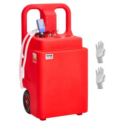 VEVOR brandstofwagen, 121 liter, brandstofkanister met elektrische brandstofovervoerpomp van 9,46 l/min, 1,2 m afvoerslang en automatische stop-sensormondstuk, tankadapter, geschikt voor diesel en benzine, rood