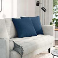 VidaXL Sofa kussens 2 pcs blauw 50 x 50 cm stof