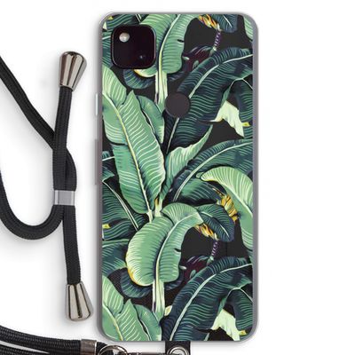 Bananenbladeren: Pixel 4a 5G Transparant Hoesje met koord