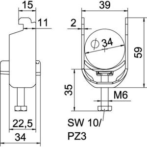 OBO Bettermann 1187226 Beugelklem 1 stuk(s)