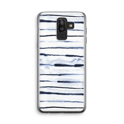 Ink Stripes: Samsung Galaxy J8 (2018) Transparant Hoesje