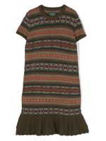 POLO RALPH LAUREN KIDS robe en maille Fair Isle - Vert