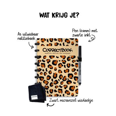 Correctbook Powerful Leopard A5 Gelinieerd - Uitwisbaar / Herschrijfbaar Notitieboek Correctbook Powerful Leopard A5 Gelinieerd - Uitwisbaar / Herschrijfbaar Notitieboek